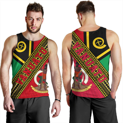Vanuatu Tank Top Flag And Coat Of Arms