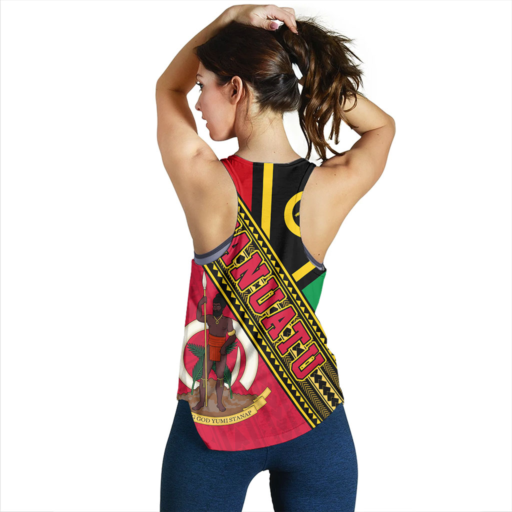Vanuatu Women Tank Flag And Coat Of Arms