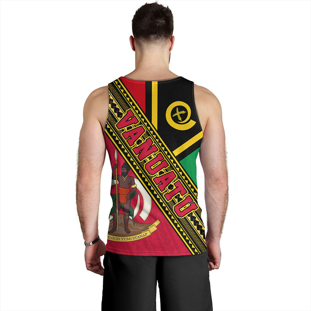 Vanuatu Tank Top Flag And Coat Of Arms