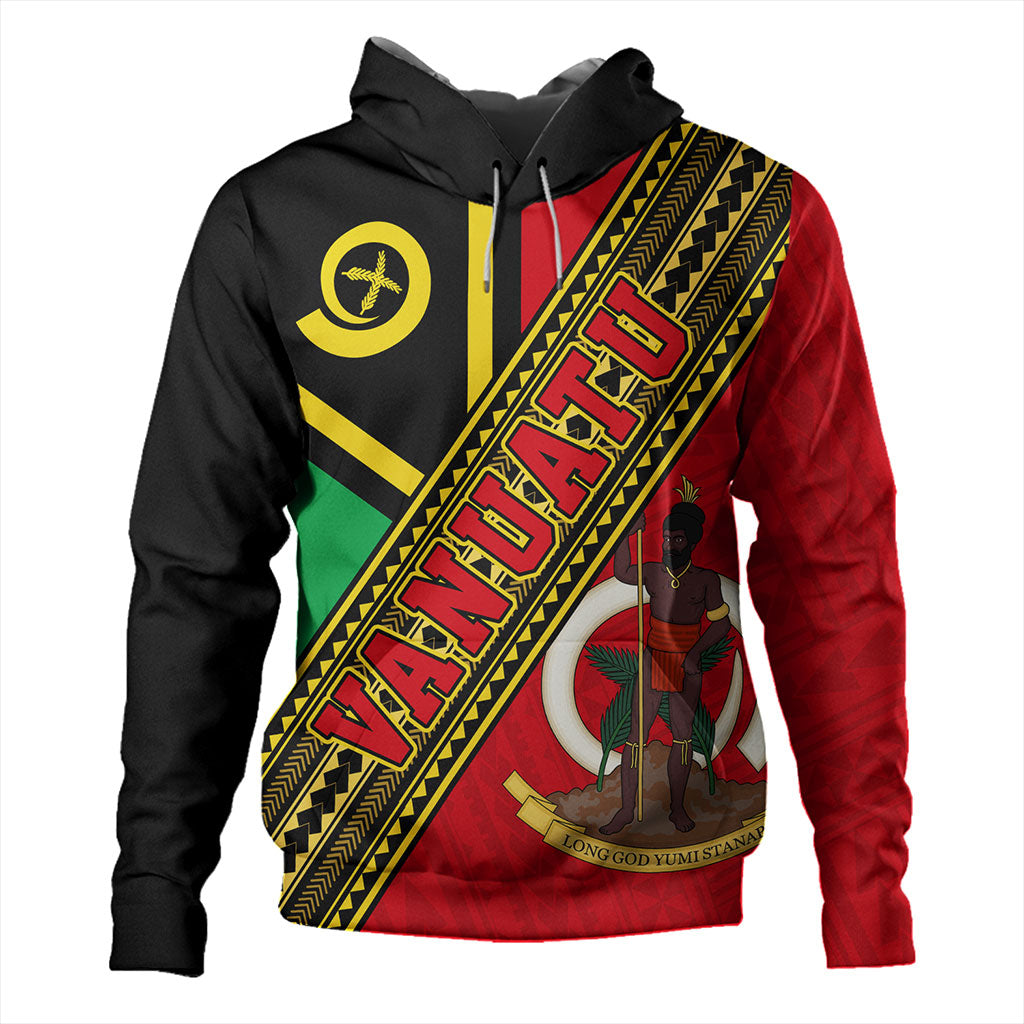 Vanuatu Hoodie Flag And Coat Of Arms