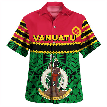 Vanuatu Hawaiian Shirt Coat Of Arms Tribal