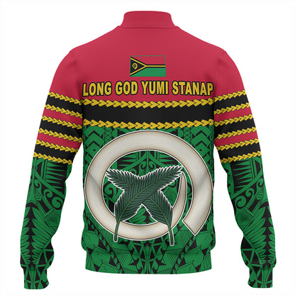 Vanuatu Baseball Jacket Melanesian Tribal Pattern