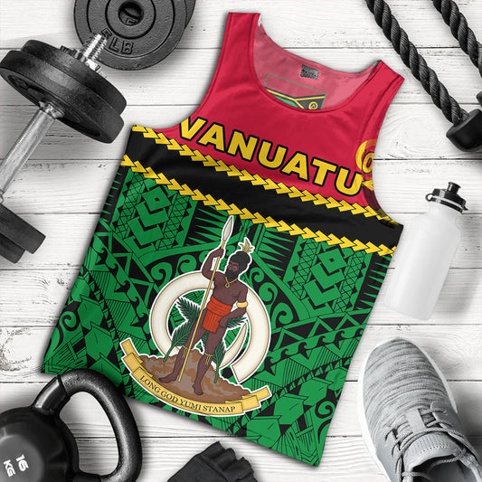 Vanuatu Tank Top Melanesian Tribal Pattern