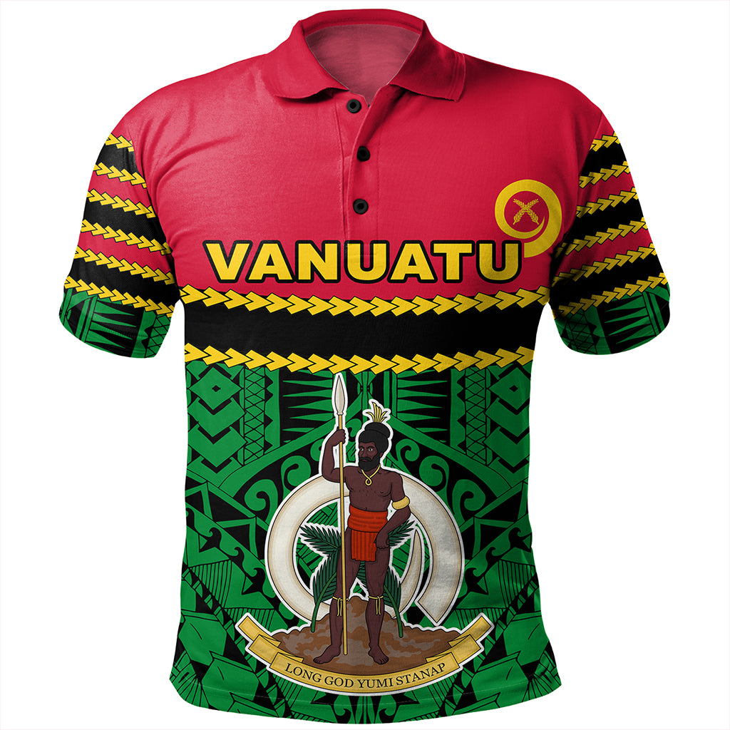 Vanuatu Polo Shirt Melanesian Tribal Pattern