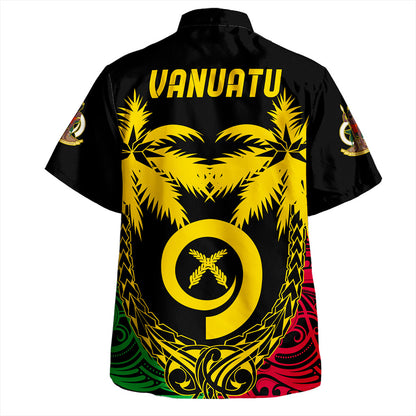 Vanuatu Hawaiian Shirt Tribal Pattern Coconut