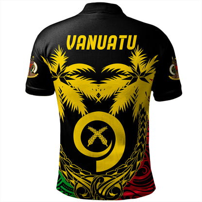 Vanuatu Polo Shirt Tribal Pattern Coconut