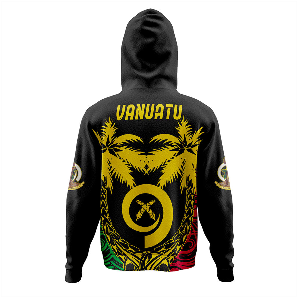 Vanuatu Hoodie Tribal Pattern Coconut