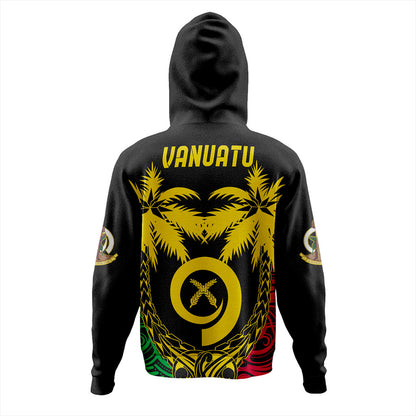 Vanuatu Hoodie Tribal Pattern Coconut