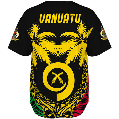 Vanuatu Baseball Shirt Tribal Pattern Coconut