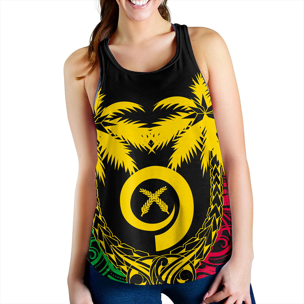 Vanuatu Women Tank Tribal Pattern Coconut