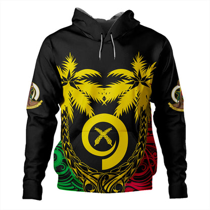 Vanuatu Hoodie Tribal Pattern Coconut
