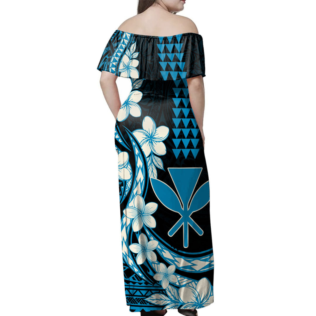 Hawaii Combo Dress And Shirt Blue Plumeria Heritage Style