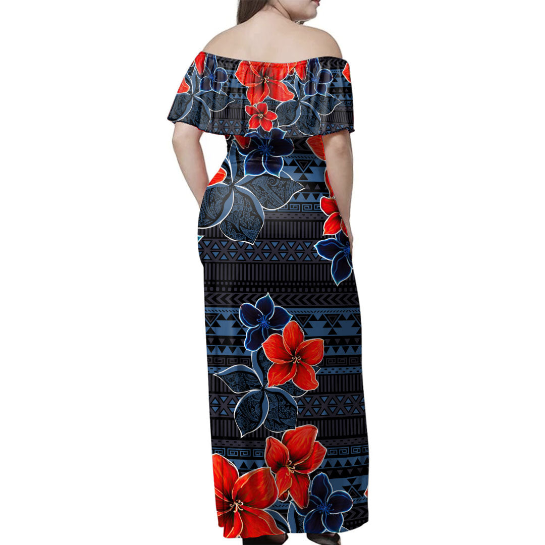 Hawaii Polynesian Combo Dress And Shirt Tropical Floral Tribal Island Style