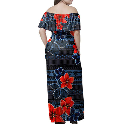 Hawaii Polynesian Combo Dress And Shirt Tropical Floral Tribal Island Style