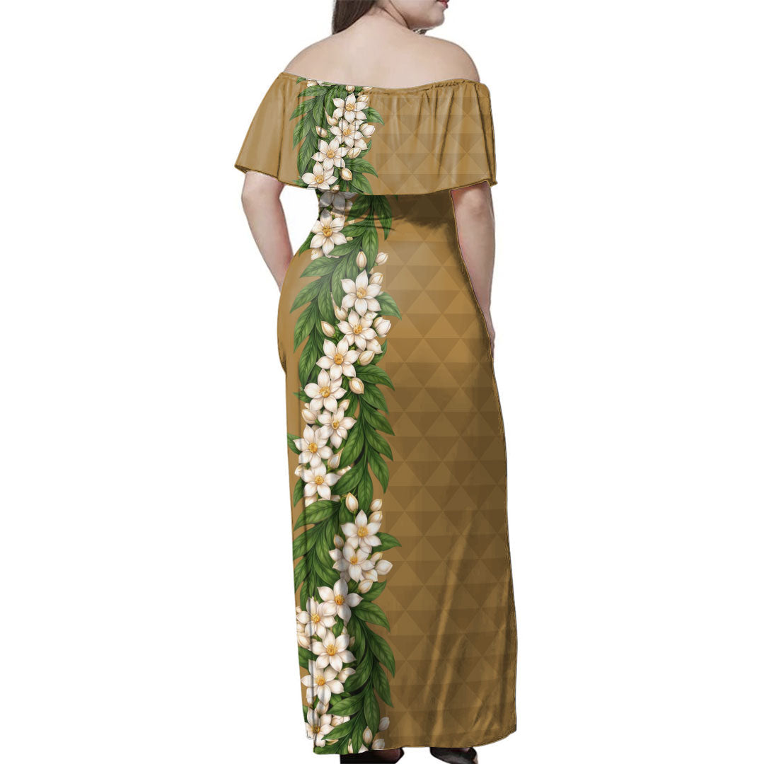 Philippines Filipinos Combo Dress And Shirt Sampaguita Flower Sun Pattern Island Style