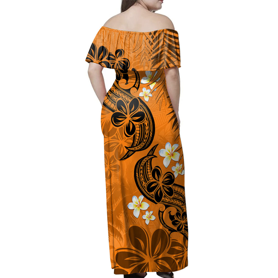 Polynesia Combo Dress And Shirt Tribal Floral And Leaf