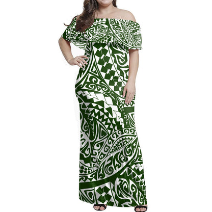 Polynesia Combo Dress And Shirt Tribal Print Fabric