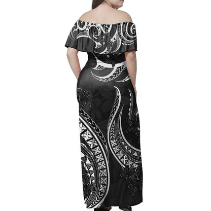 Hawaii Combo Dress And Shirt Kanaka Maoli Tribal Plumeria Print