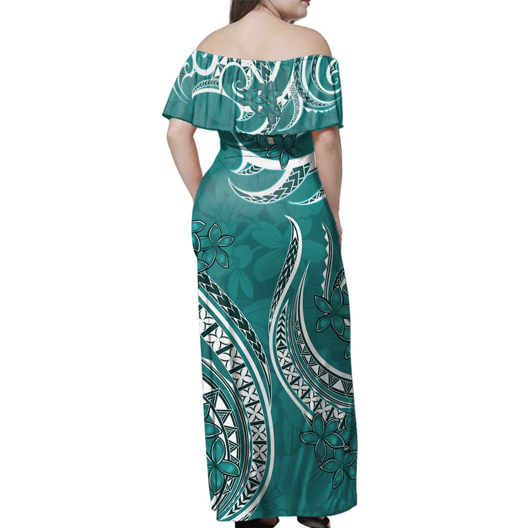 Hawaii Combo Dress And Shirt Kanaka Maoli Tribal Plumeria Print