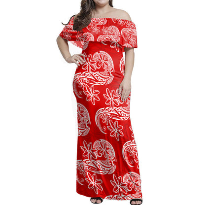 Polynesia Combo Dress And Shirt Tribal Taito Stretch