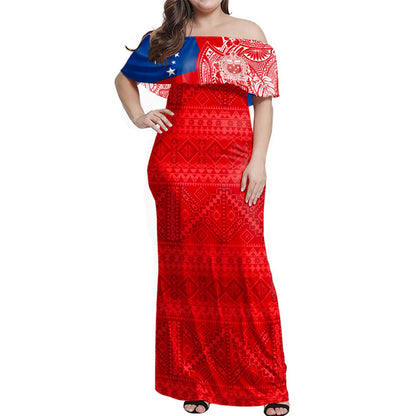 Samoa Combo Dress And Shirt Polynesian Flag With Coat Of Arms