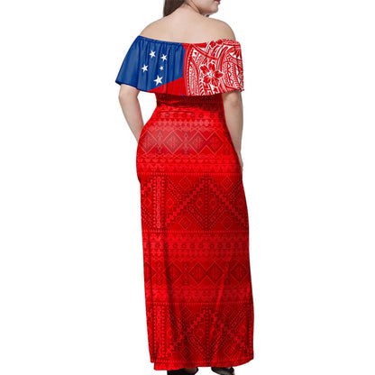 Samoa Combo Dress And Shirt Polynesian Flag With Coat Of Arms