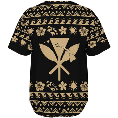 Hawaii Baseball Shirt Kanaka Map Vintage Set Hawaiian Symbols
