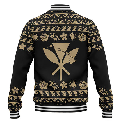 Hawaii Baseball Jacket Kanaka Map Vintage Set Hawaiian Symbols