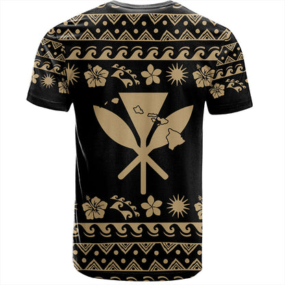 Hawaii T-Shirt Kanaka Map Vintage Set Hawaiian Symbols