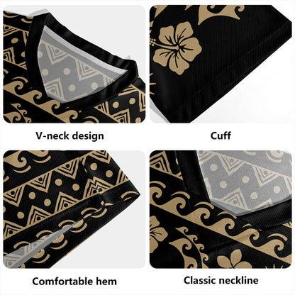 Hawaii Rugby Jersey Kanaka Map Vintage Set Hawaiian Symbols