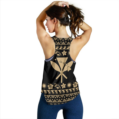 Hawaii Women Tank Kanaka Map Vintage Set Hawaiian Symbols
