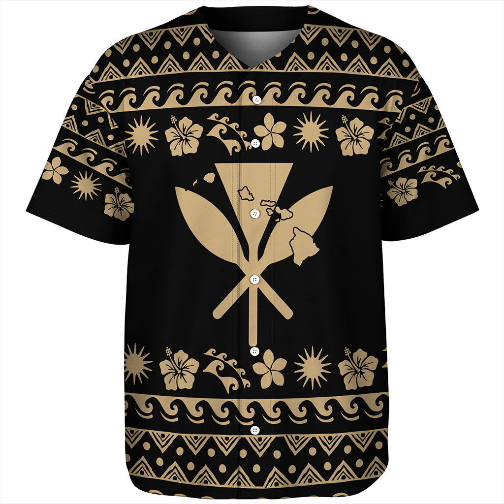 Hawaii Baseball Shirt Kanaka Map Vintage Set Hawaiian Symbols