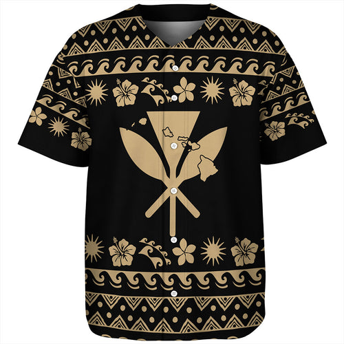 Hawaii Baseball Shirt Kanaka Map Vintage Set Hawaiian Symbols