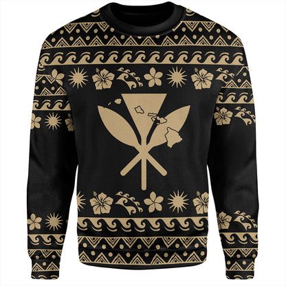 Hawaii Sweatshirt Kanaka Map Vintage Set Hawaiian Symbols