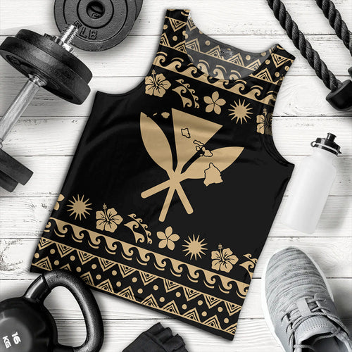 Hawaii Tank Top Kanaka Map Vintage Set Hawaiian Symbols