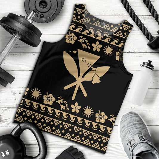 Hawaii Tank Top Kanaka Map Vintage Set Hawaiian Symbols
