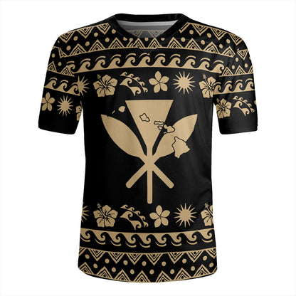Hawaii Rugby Jersey Kanaka Map Vintage Set Hawaiian Symbols