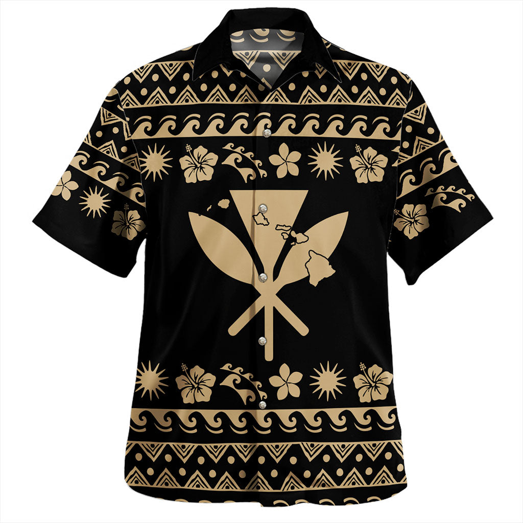 Hawaii Hawaiian Shirt Kanaka Map Vintage Set Hawaiian Symbols