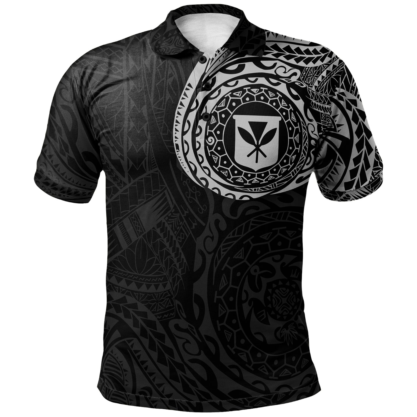 Hawaii Polynesian Polo Shirt - Kanaka Maoli Flag Polynesian Tattoo Style Special