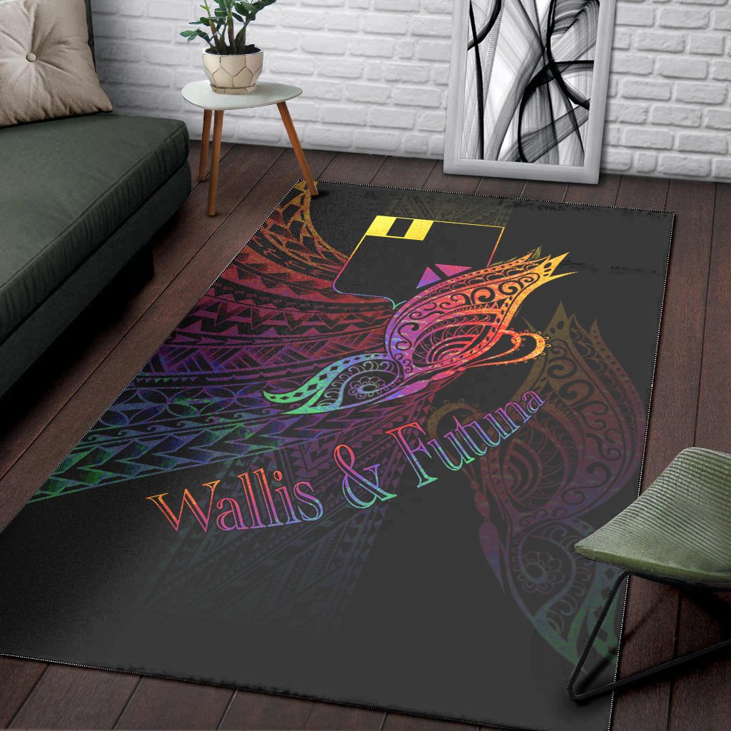Wallis and Futuna Area Rug - Butterfly Polynesian Style