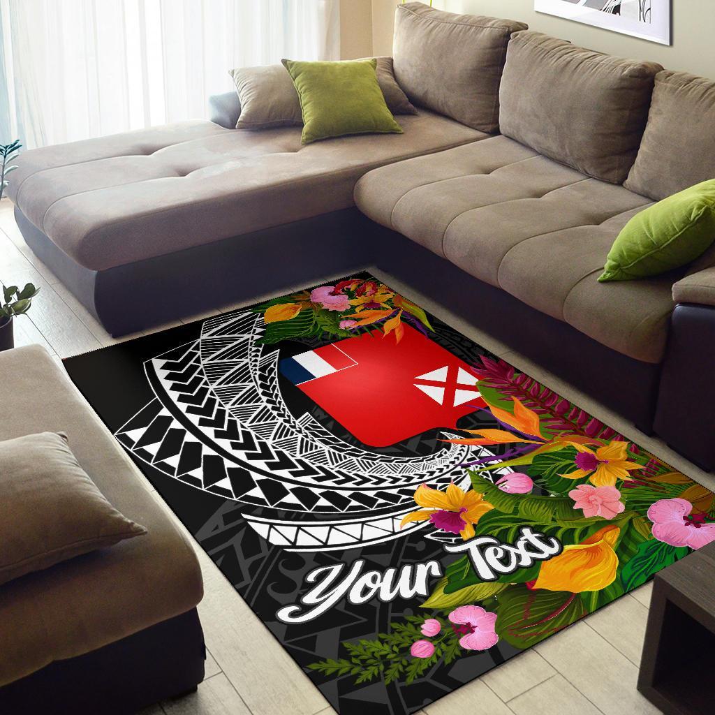 Wallis and Futuna Area Rug - Custom Personalised Seal Spiral Polynesian Patterns