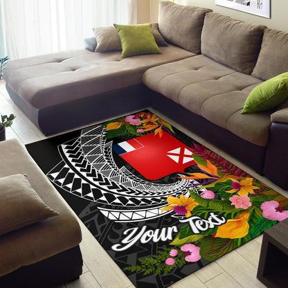 Wallis and Futuna Area Rug - Custom Personalised Seal Spiral Polynesian Patterns