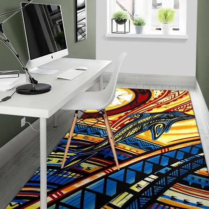 Wallis and Futuna Area Rug - Dolphin Surfing