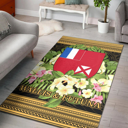 Wallis and Futuna Area Rug - Polynesian Gold Patterns Collection