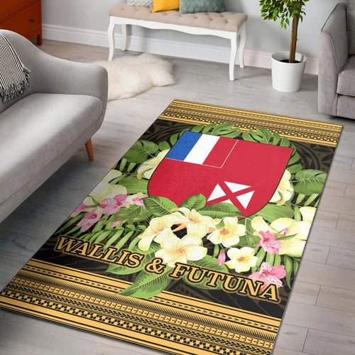 Wallis and Futuna Area Rug - Polynesian Gold Patterns Collection