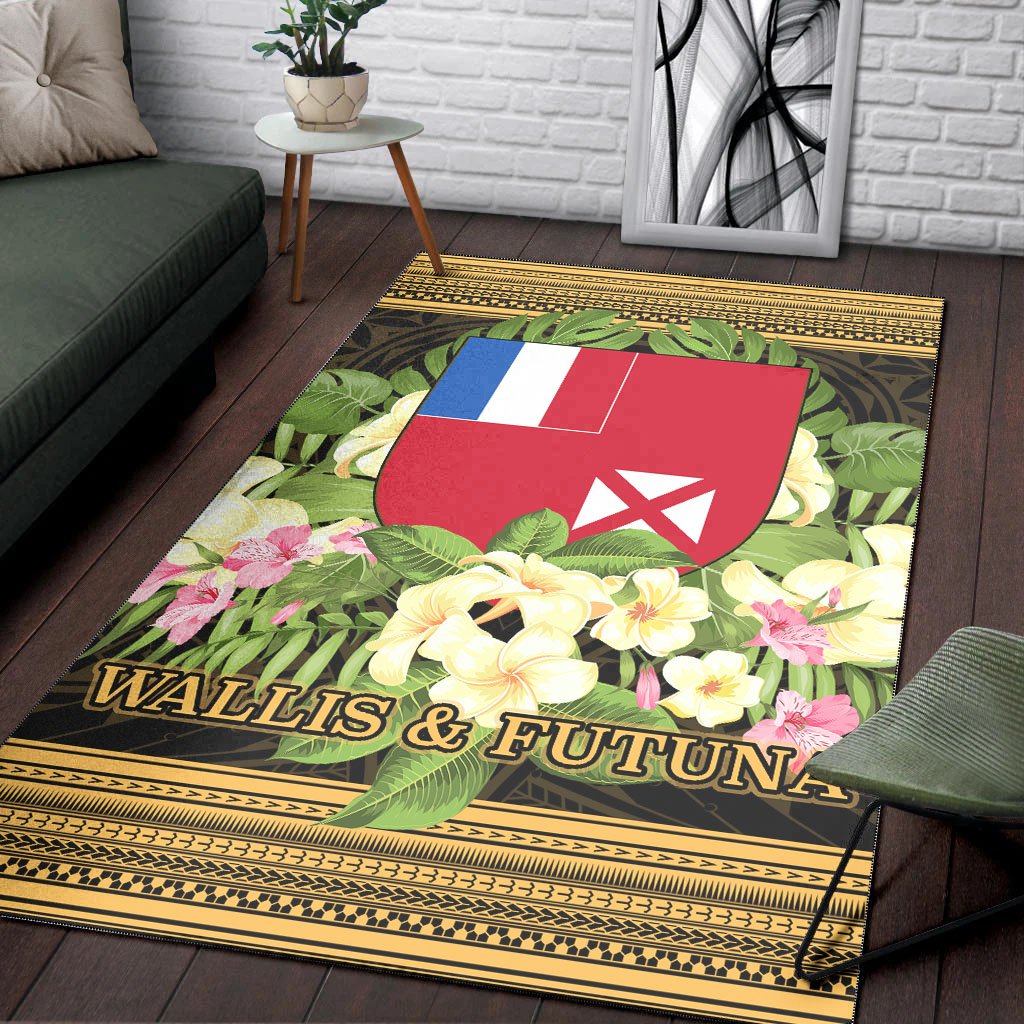 Wallis and Futuna Area Rug - Polynesian Gold Patterns Collection