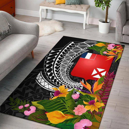 Wallis and Futuna Area Rug - Seal Spiral Polynesian Patterns