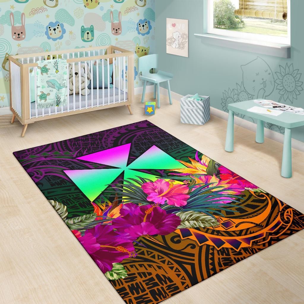 Wallis and Futuna Area Rug - Summer Hibiscus