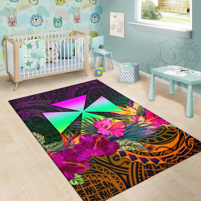 Wallis and Futuna Area Rug - Summer Hibiscus