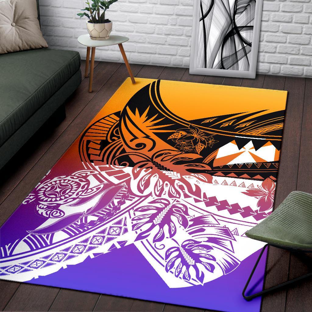 Wallis and Futuna Area Rug - Tribal Jungle Pattern